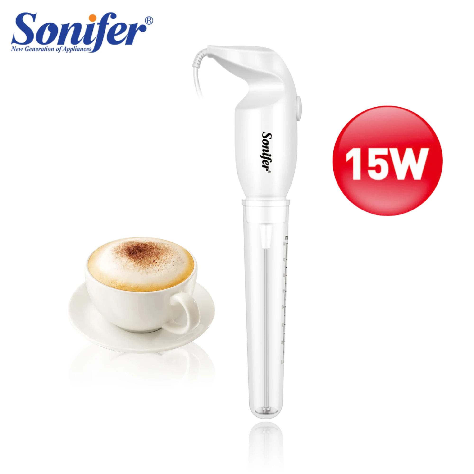 Milk Frother Electric Latte Cappuccino Steamer Automatic Heater Coffee Foamer Hot Kitchen Coffee Beater Cappuccino Mixer Sonifer