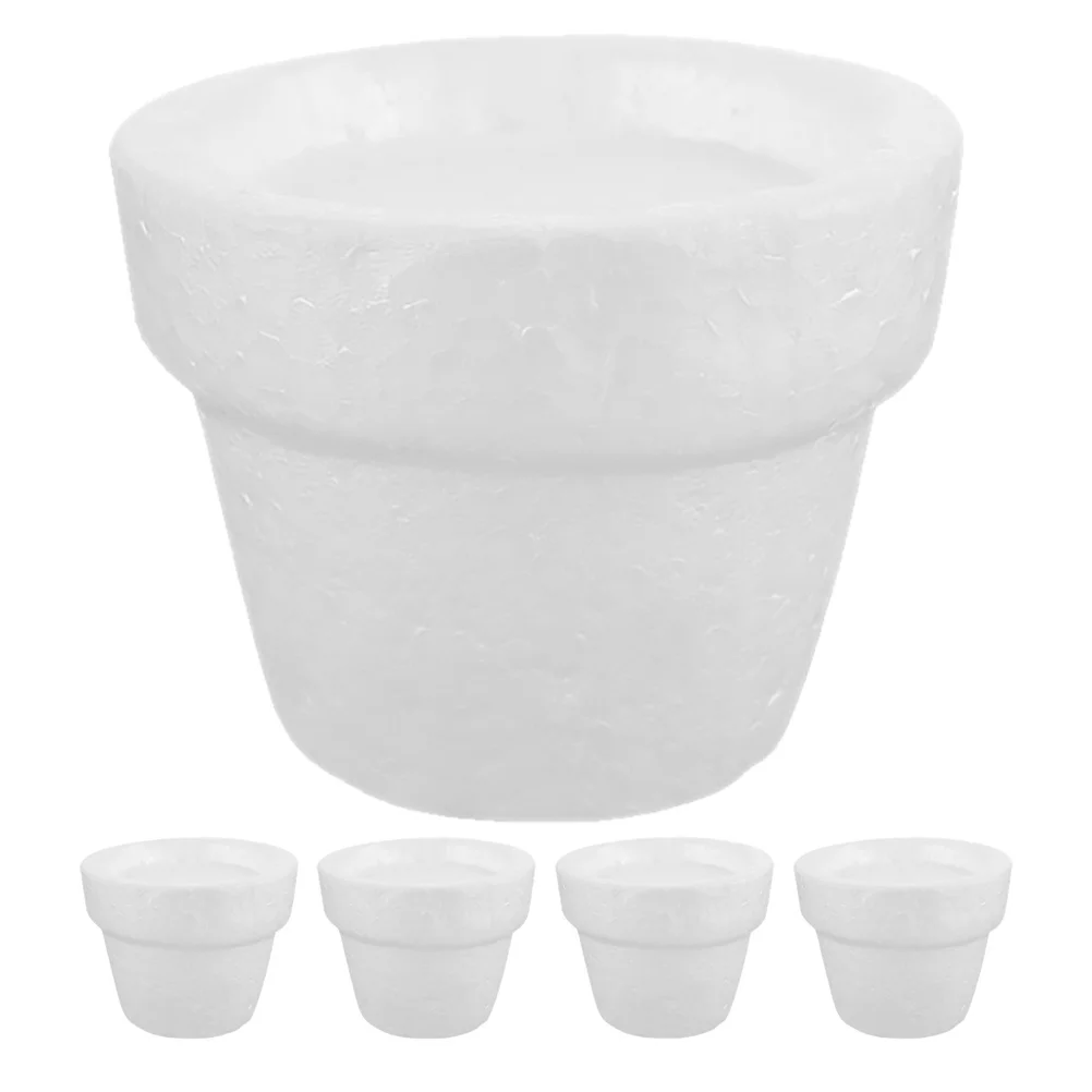 5 szt. Podstawki piankowe do doniczek, białe, do kompozycji kwiatowych, dekoracji na imprezy DIY, rękodzieła, materiały do aranżacji kwiatowych