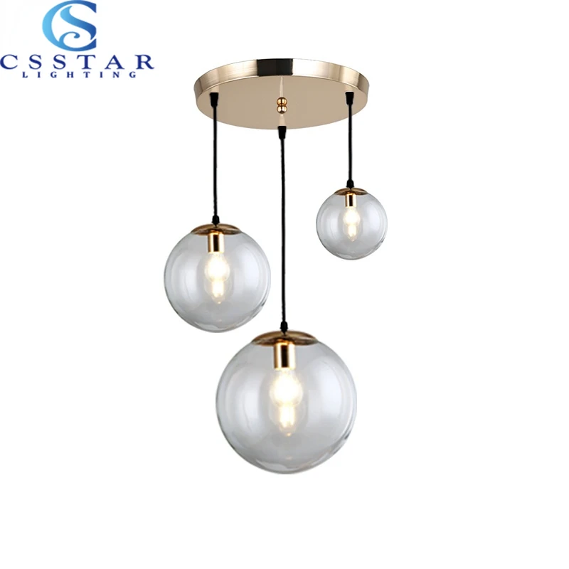 

Nordic Transparent Glass Pendant Light Restaurant Bar Aisle Bedroom Industrial Style Send Light Bulbs Pendant Lamp Led Lights