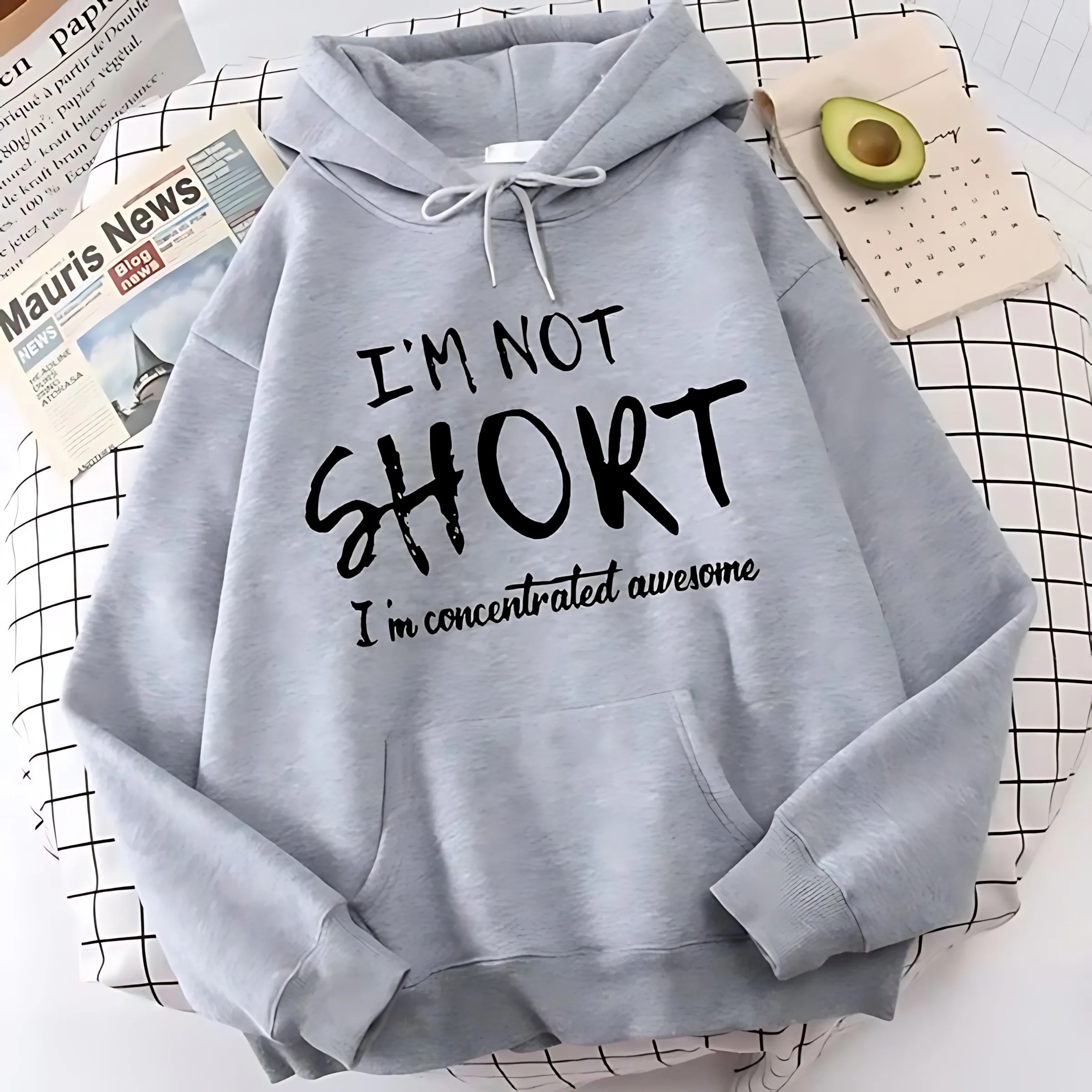 

Новая женская толстовка с капюшоном на весну и осень 2025 — повседневная свободная и удобная с 3D-принтом с буквенным принтом.