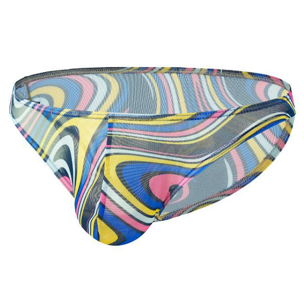 

Men Print Briefs Underwear Low Rise Sexy Accessories Hot Lingerie U Convex Pouch Panties Breathable Underpants Men's Clothing