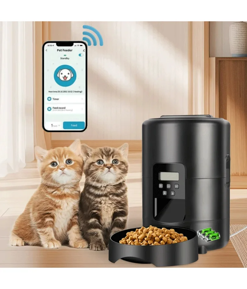 

2L APP Control Automatic Pet Feeder Button Version Auto Cat Food Dispenser Smart Control Pet Feeder for Cats Dog Dry Food Bowl