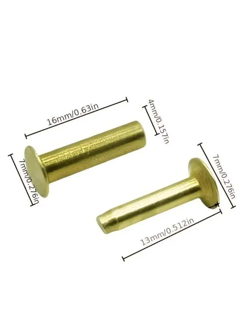 12pcsRivet Set for Knife Handle DIY Repair Fasteners Kitchen Chef Wooden Grip Restoration Fastening