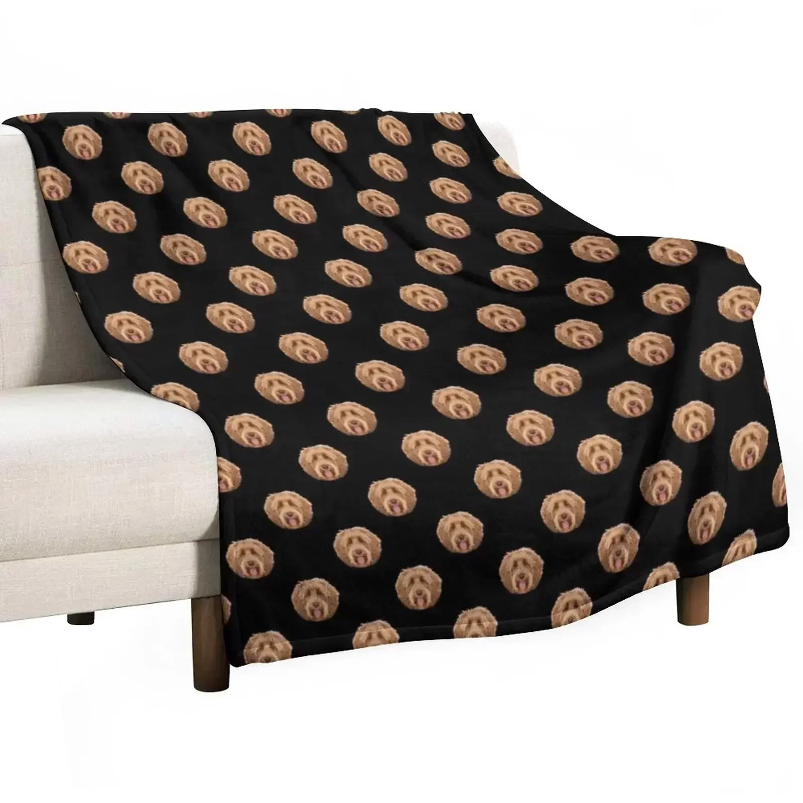 funny labradoodle lover dog face cute labradoodle Throw Blanket Sofas Flannel Furrys Soft bed plaid Blankets For Sofas Blankets
