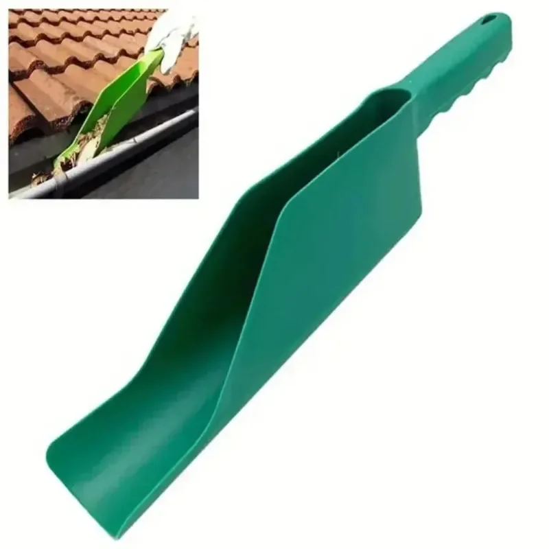Flex Fit Gutter Getter Scoop Roof Cleaning Tool Multi-Use Eaves Garden Leaf Gutter Debris Removal Shovel Dirt Spoon Supplies