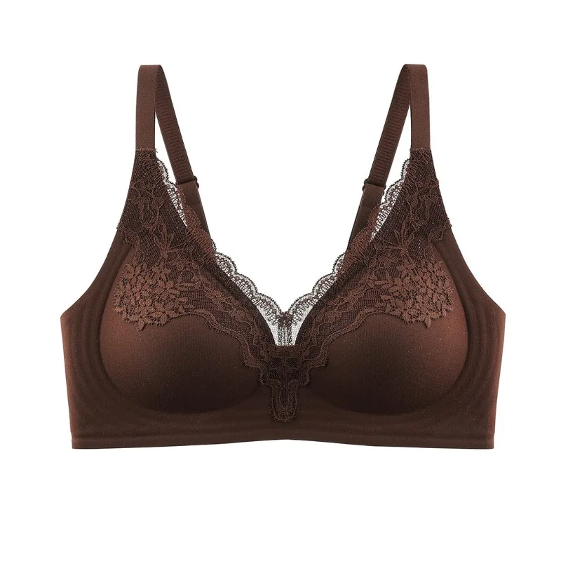 French Lace Deep V Invisible Bra Skin Coverage Small Bust Shaping Non Empty Cup Adjustable Double Breasted S-XL Hot Arrival Bra