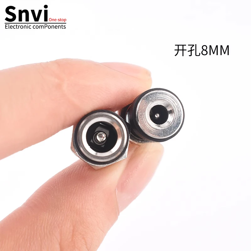 5pcs 5A 30V DC Power Supply Jack Socket Female Panel Mount Connector 5.5 2.1mm Plug Adapter 2 Terminal Types 5.5x2.1 DC-022B