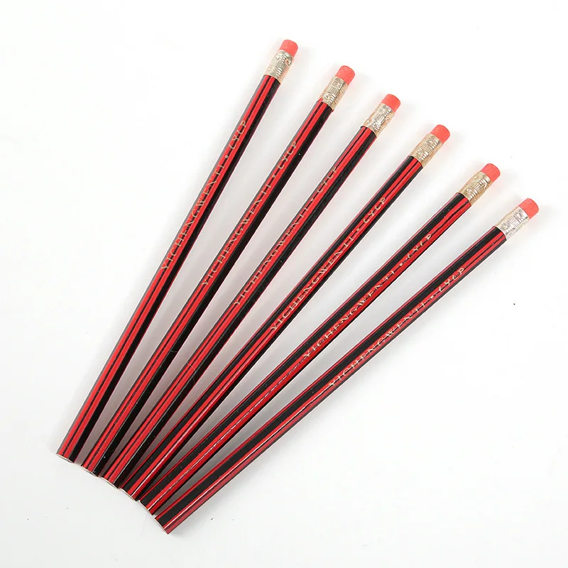 10Pcs / Lot Sketch Pencil Wooden Lead Pencils HB Pencil With Eraser Children Drawing Pencil School Office Writing Stationery