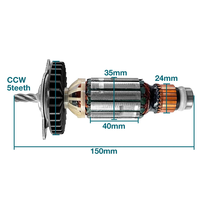 Imagem -02 - Furadeira para Dewalt Rotor Broca de Impacto Estator de Armadura D25102 D25103 D15112 D25113 Peças Sobresselentes da Ferramenta Ac220240v