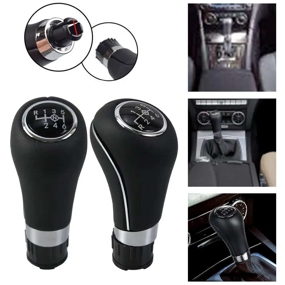 Manual Shifter Gear Shift Knob Car Interior Upgrade Tool-free Installation Visual Interior Upgrade For C-Class W204