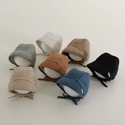 2024 New Spring Autumn Children's Light Board Princess Cap Boys And Girls All-match Cute Plus Velvet Cap Pullover Cap