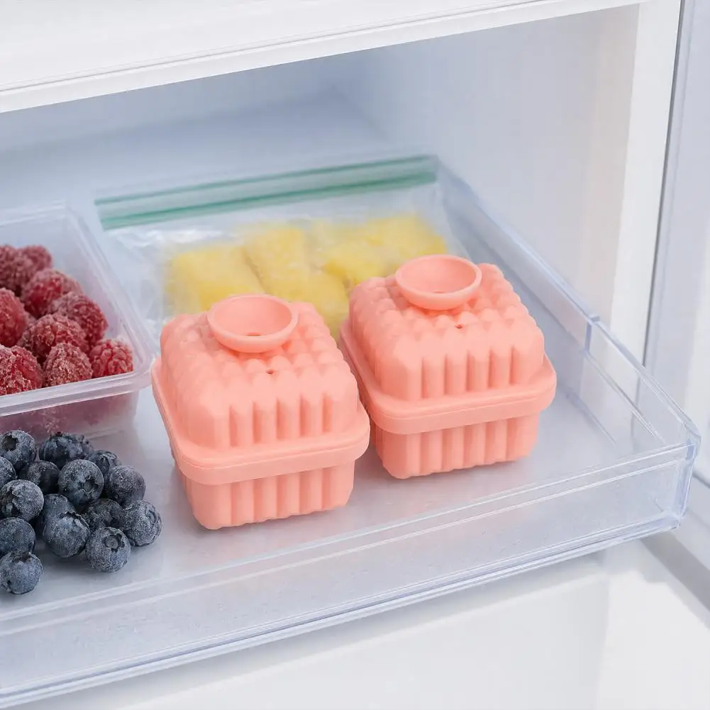 Whiskey Ice Mold Square Silicone Ice Cube Tray with Funnel Whiskey Ice Block Mold Easy Release -free Maker for Cocktails Soft