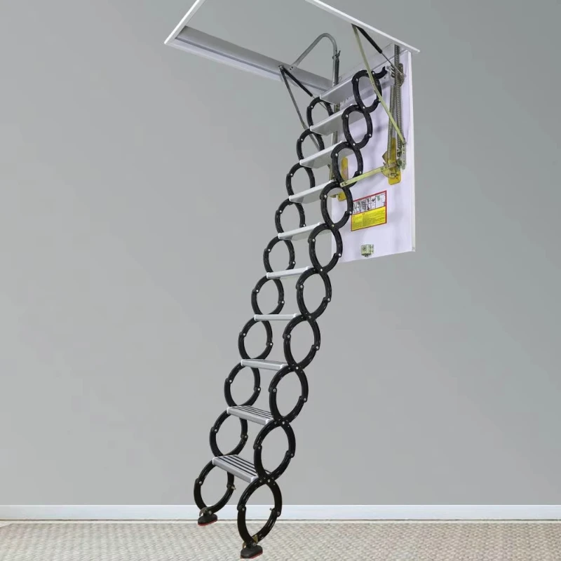 Alloy Steel Small House Space Saving Stairs Home Folding
