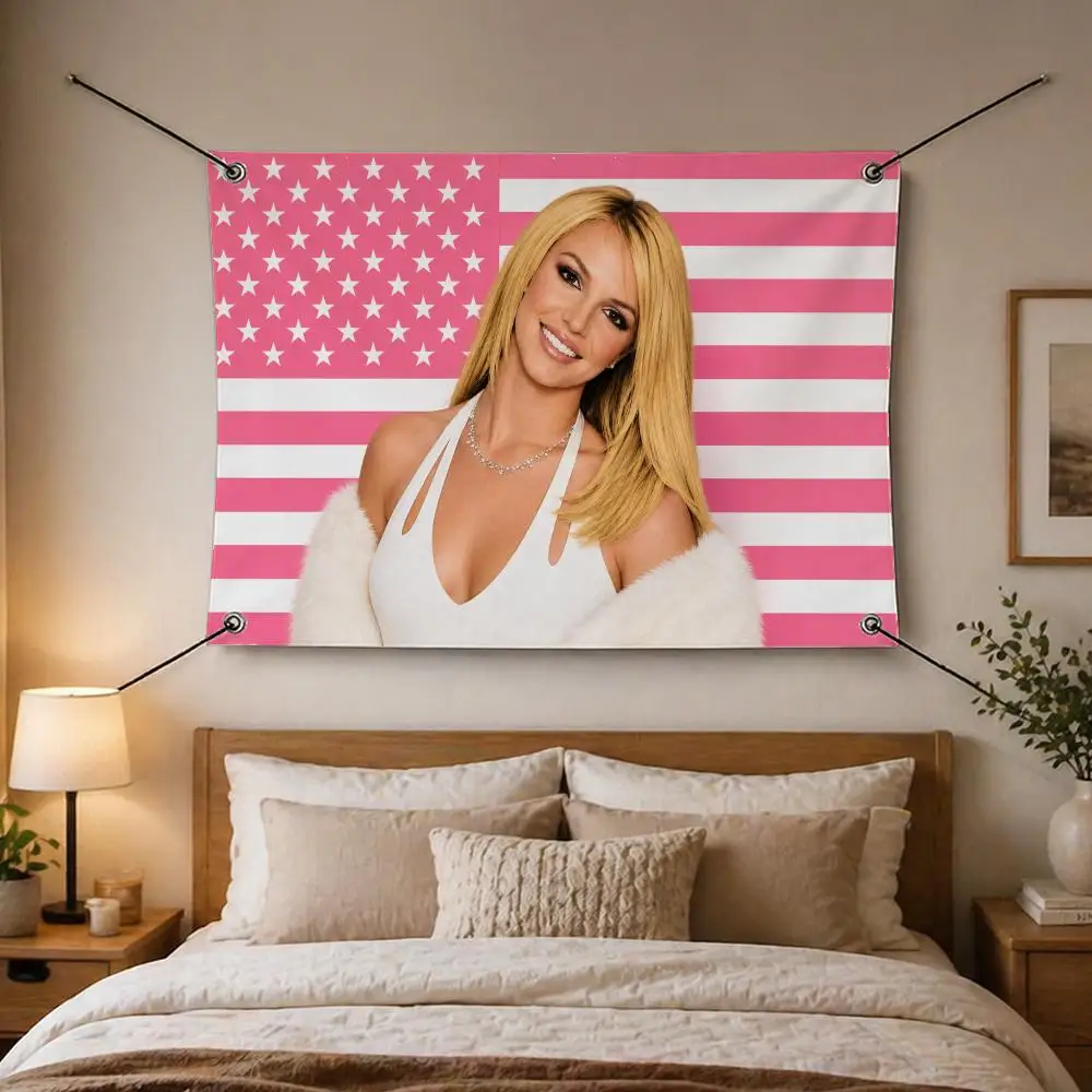 Music-Pop Britney Spears Flags Flags are suitable for living rooms, bedrooms, bars,salons, gardens, home decor, and as gifts