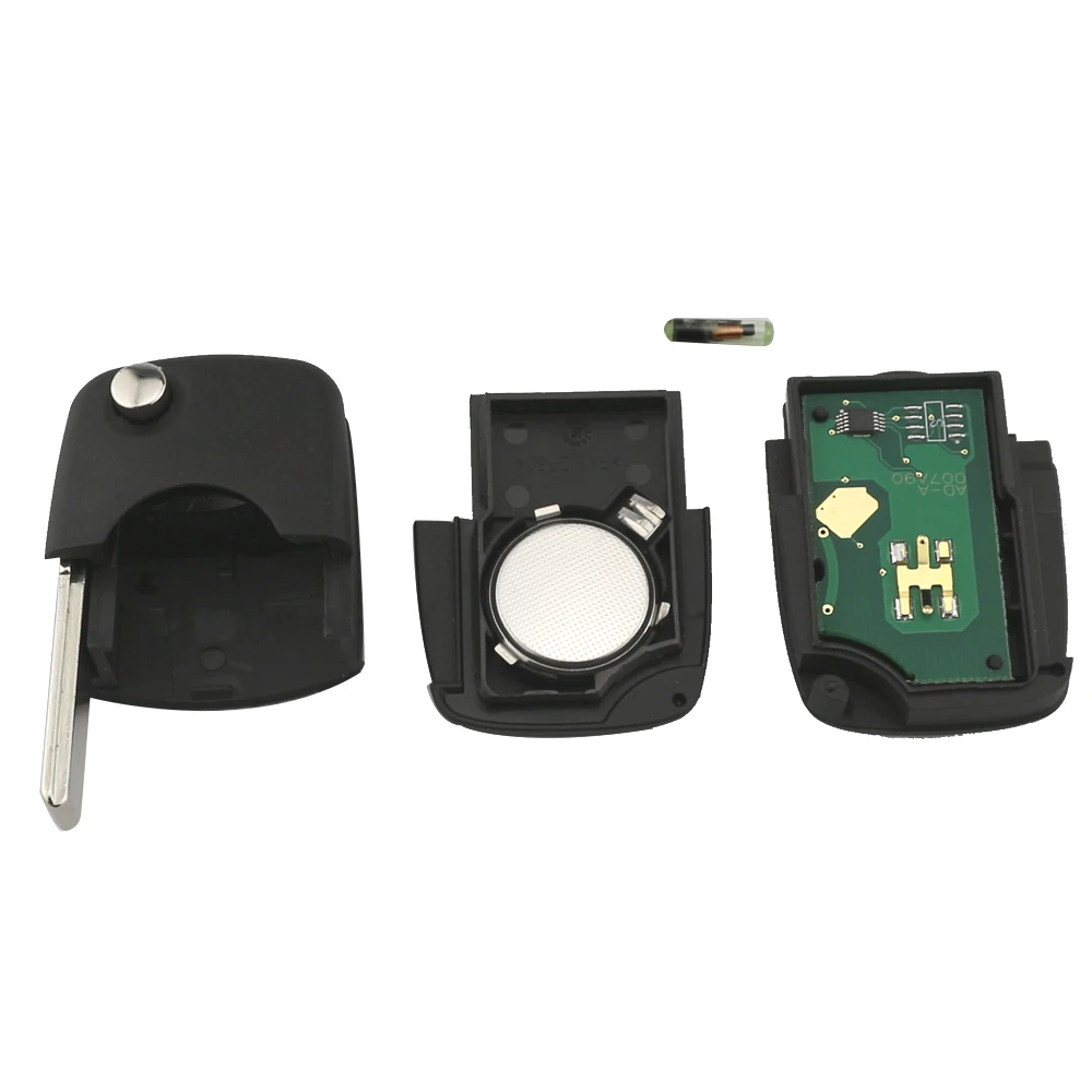 아우디 A3 A4 A6 A8 B5 TT RS4 콰트로 1994-2004 리모컨 자동차 키 구형 모델 433Mhz ID48 칩 HU66 블레이드 플립 키 3버튼