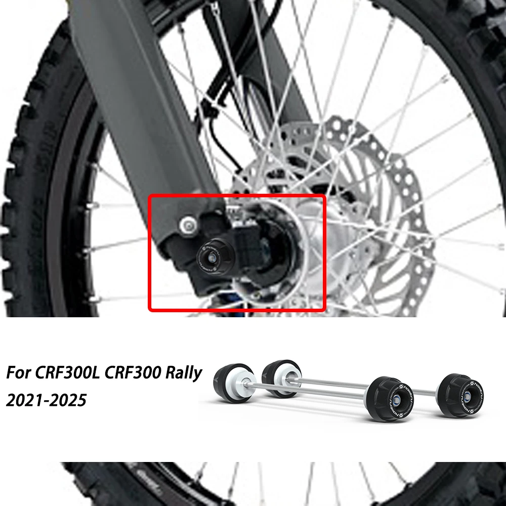 

Rear Front Axle Fork Crash Slider For Honda CRF300L CRF300 Rally 2021-2025 Motorcycle Wheel Protector