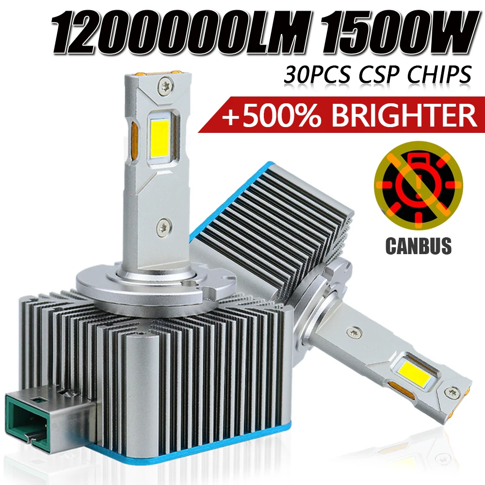 

D1S D3S LED Bulbs Canbus HID D2S D4S D8S D1R D2R D3R Led Car Headlight Lights For Projector Lens Turbo Two-sided CSP Chips Lamp