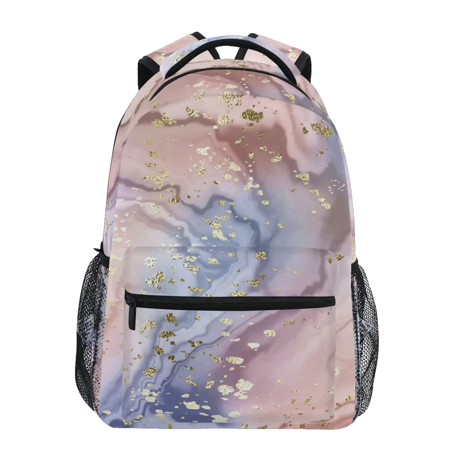 

2023 New Large Children High Schoolbag Backpack Girl Primary Trendy Dark Blue Pattern Book Bag Multi Pockets Backpack Mochila