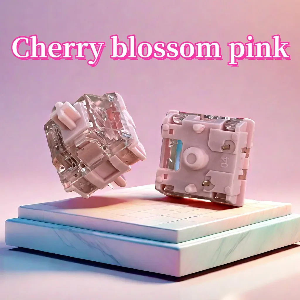 Blossom Pink Switch Linear Silent 5pin Hot Swappable for Mechanical Keyboards  Factory Prelubed 35g Linear MX Switches