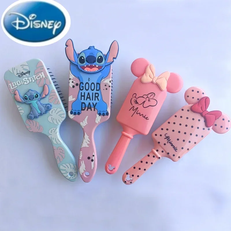 

Disney Stitch Air Cushion Comb Kawaii Cartoon Mickey Curly Hair Massage Magic Combs Fluffy Hairs Anti Knot Friend Birthday Gifts