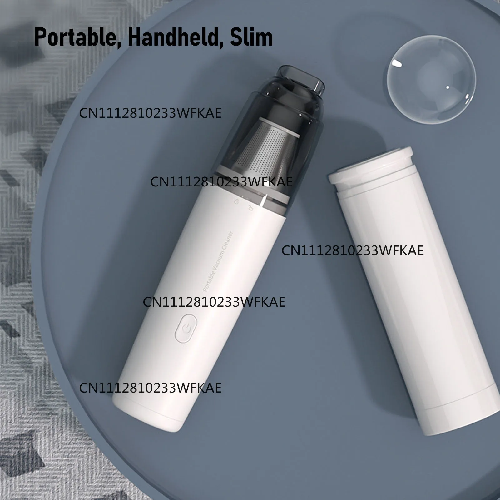 Handheld Vacuum Lightweight Multifunctional Washable Filter ABS 8000pa Suction Mini Vacuum Cleaner 1200mAh for Home Pet