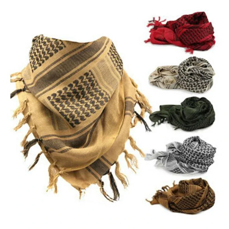 SINAIRSOFT Tactical Desert Scarf Wrap Shemagh Head Neck Arab Scarf Keffiyeh Scarf Wrap for Men And Women