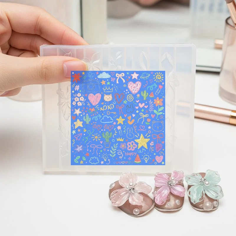 1/2Pcs 3D Flower Silicone Nail Mold Stereo Petal Nail Art Mould For UV Resin Gel Carved Flower DIY Home Nail Decoration Making