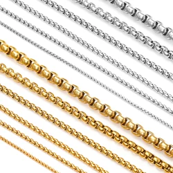 2 Meters Stainless Steel Oval Box Chains Necklaces Bracelets Findings DIY Jewelry Making Gifts Chains Accessories Wholesale