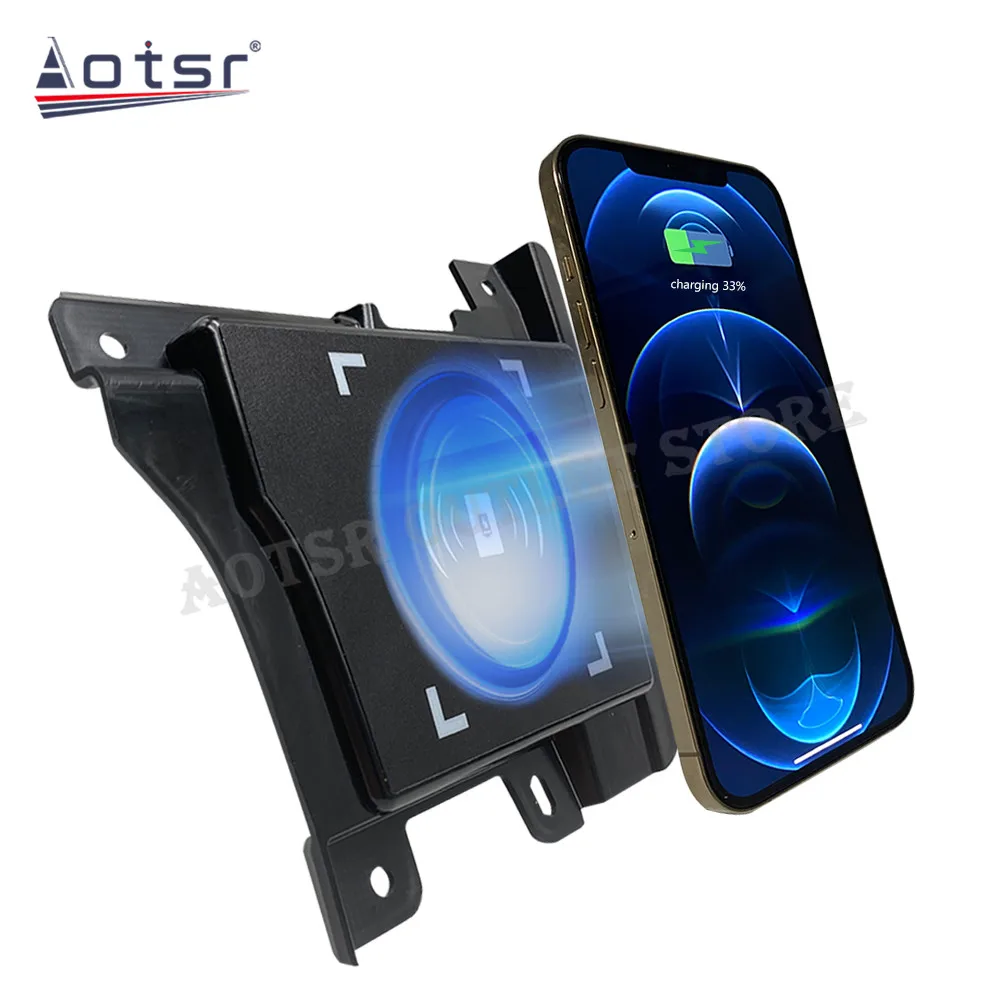 QI Car Infrared Fast Wireless Charger For Cadilac CT5 2020 2021 QI Charging Interior Accessories Intelligent Mobile Phone Holder