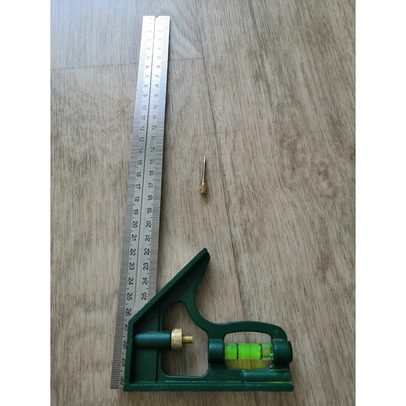 1 PCS 300MM Adjustable Protractor Square Stainless Steel Protractor Square Combination Square Ruler Combination Ruler