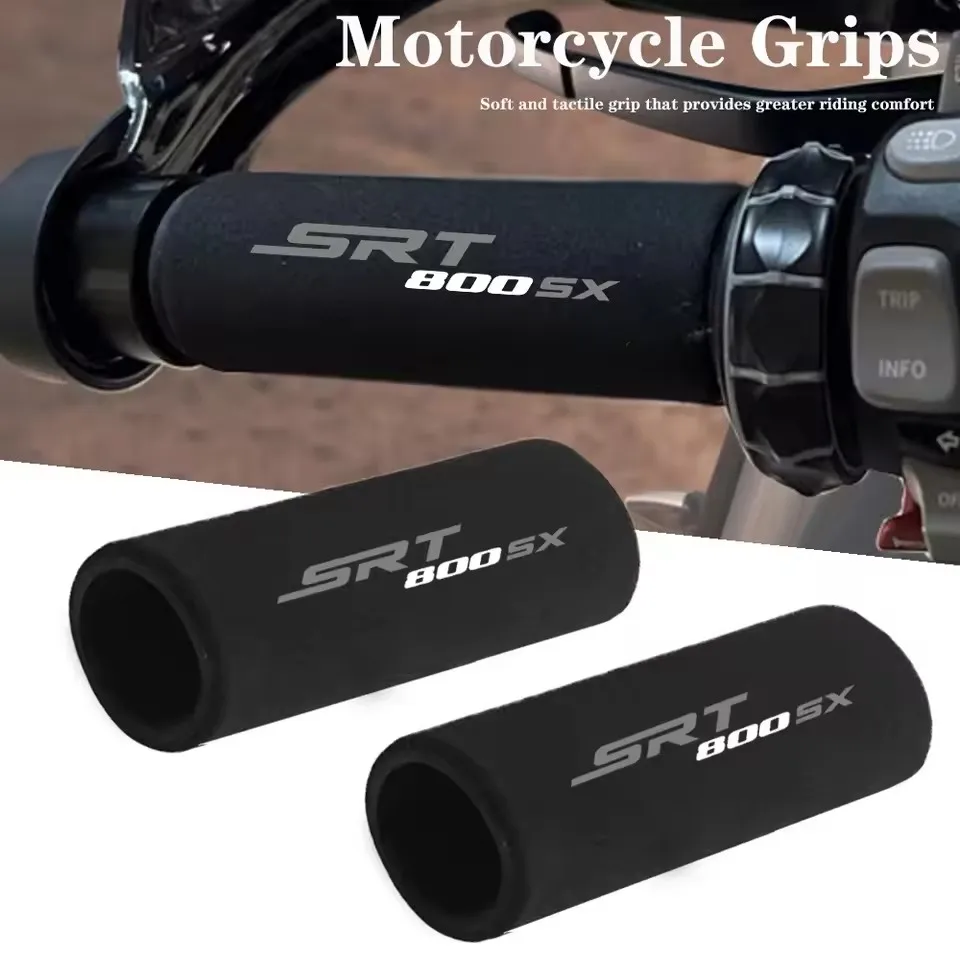 2024 Motorcycle Grip Cover Shockproof Motorcycle Sponge Grip Non-slip Handlebar Grip Sponge Cover For QJ Motor SRT 800 SX
