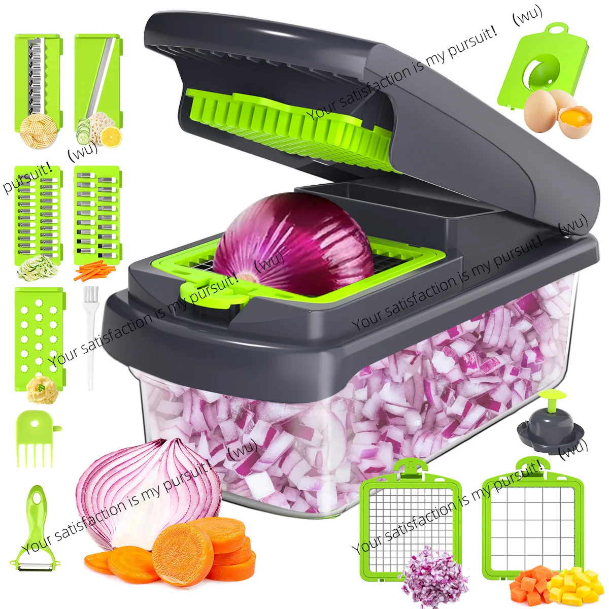 ZOCI Multifunctional vegetable cutter 15-in-1 kitchen vegetable cutting artifact potato grater vegetable 818 slicer