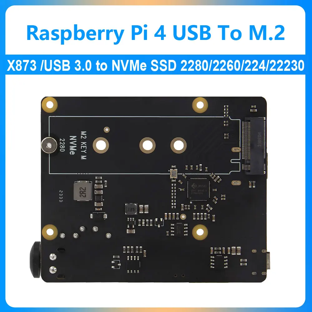 

Raspberry Pi 4 USB To M.2 NVMe SSD Expansion Board X873 V2.0 NAS Support Boot From SSD Size 2280, 2260, 2242, and 2230