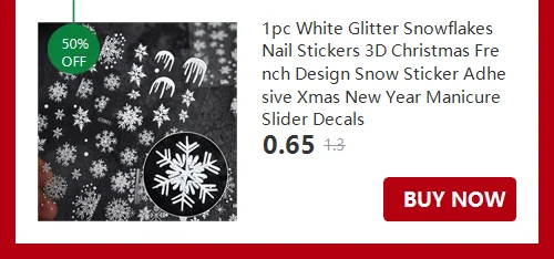 30 Sheets Christmas Nail Art Stickers Self Adhesive 3D White Snowflake Nail Decals Xmas Nail Supplies Christmas Manicure Sliders