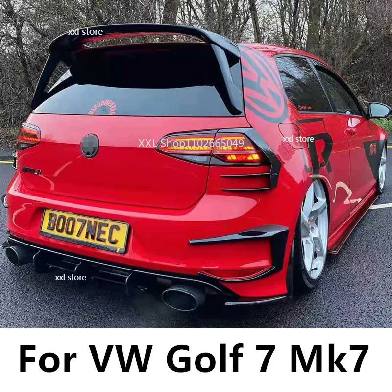 

ABS автомобильный задний бампер спойлер автомобильный светильник наклейки внешнее украшение накладка для VW Golf Mk7 Volkswagen 7.5 автоаксессуары