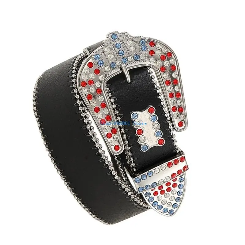 T3LC Cintura in scintillante Cintura con catena ventrale punk per feste da ballo, banchetti, club