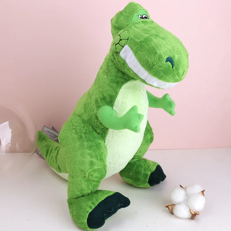 35cm Cute Toy Story Rex Green Dinosaur Plush Toys Cotton Anime Plushies Doll Soft Stuffed Animal Birthday Gift For Man Boyfriend