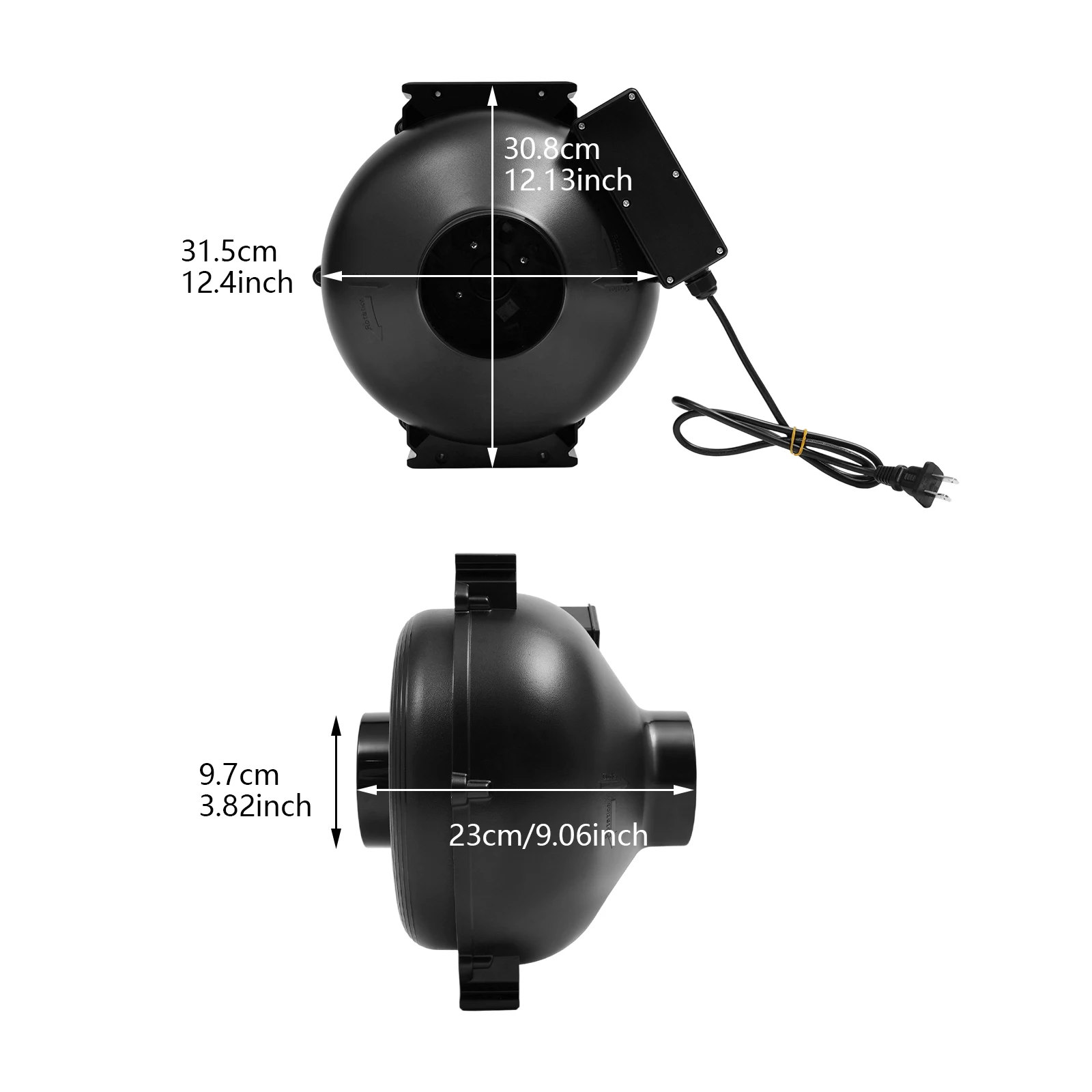 4인치 환풍기 75W 원심 환풍기 저소음 다양한 환기 용도에 적합