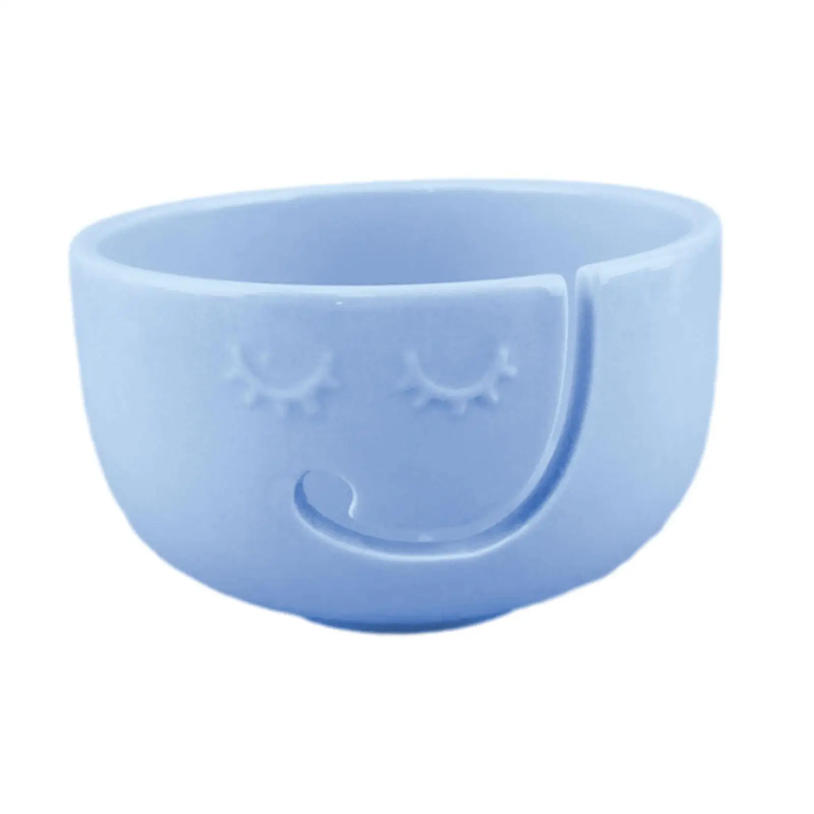 Yarn Bowl Blue Elegant with Holes Portable Knitting Yarn Holder