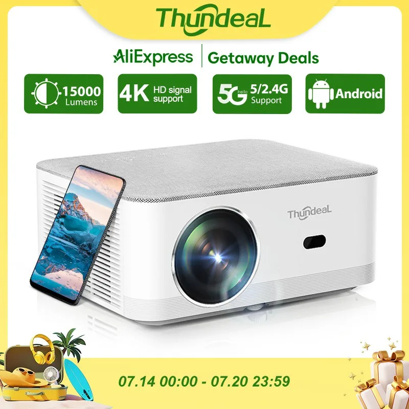 

Мини-проектор ThundeaL TD92Pro Full HD 1080P, проектор 5G, Wi-Fi, Android 4K, видео TD92 Pro, портативный проектор, 3D-фильм, домашний кинотеатр