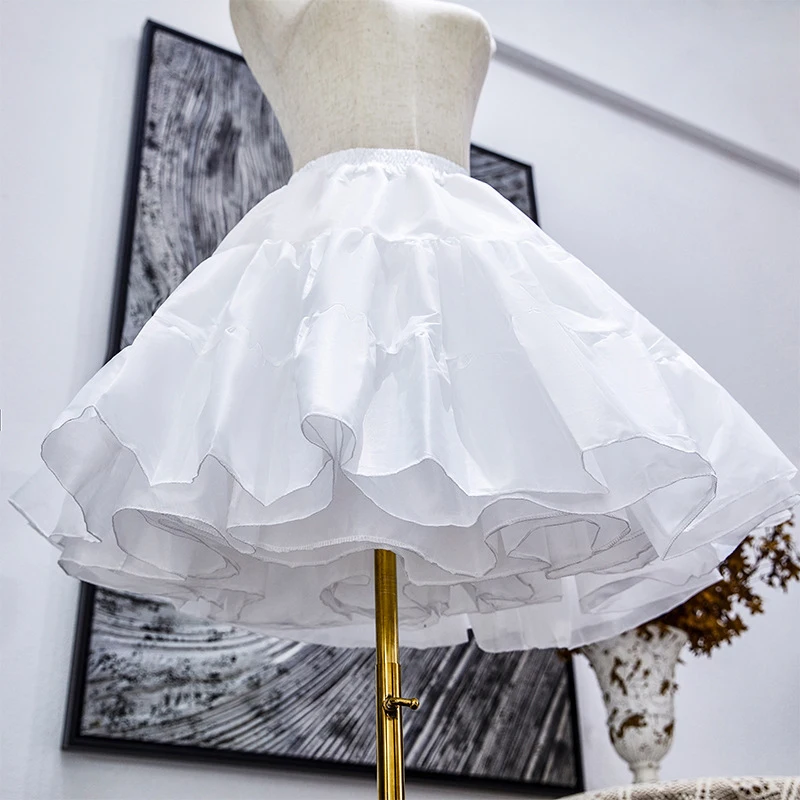 Saia com bustle para mulheres, saia com bolo, elegante e doce Lolita, JK