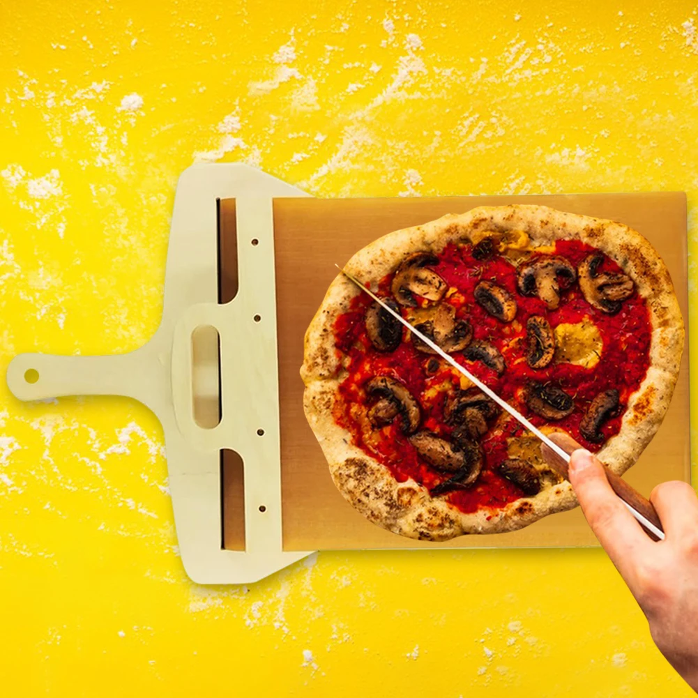 انزلاق البيتزا مجرفة صينية العجين البيتزا مجلس مجداف للمنزل المطبخ فرن الخبز غير عصا البيتزا ملعقة كعكة الحلوى الإنزلاق لوحة #4