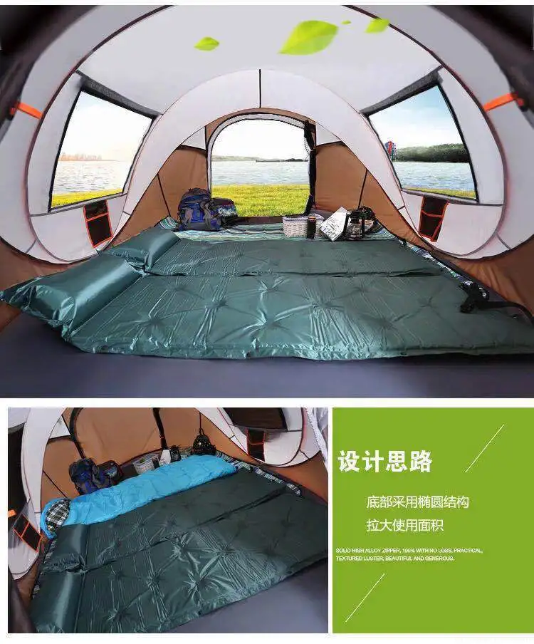 Imagem -04 - Barraca de Acampamento ao ar Livre Totalmente Automática Tenda de Instalação Instantânea Sun Shelter para Família 34 Pessoas Estações