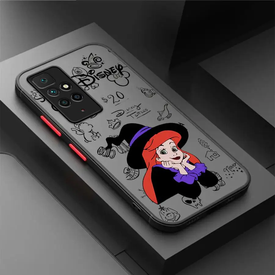 Case for Xiaomi Redmi Note 11 10 Pro 9S 9 12C 12S 10C 9A 9C 11 Lite Poco X3 NFC Phone Cover Disney Princess Snow White Ariel