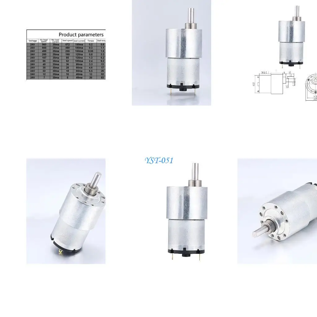 

E15A 37-528 24V Gear Motor High Torque Electric Micro Speed Reduction Geared M