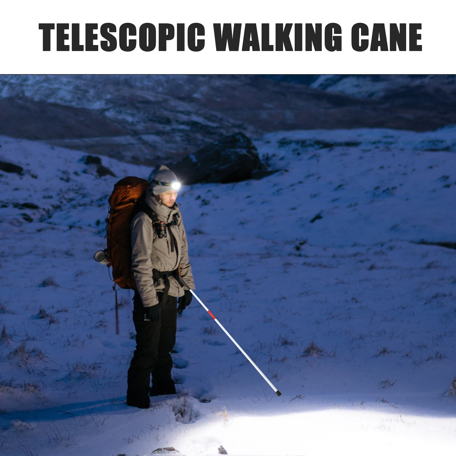 

Guide Stick Telescopic Walking Cane Hiking sticks for Blind Person Folding Elder
