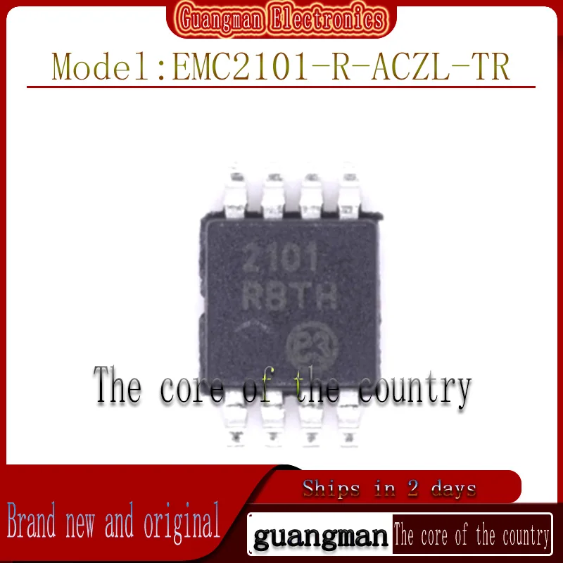 

10PCS EMC2101-R-ACZL-TR MSOP-8 Imported in original packaging ±3°C temperature sensor IC 2101