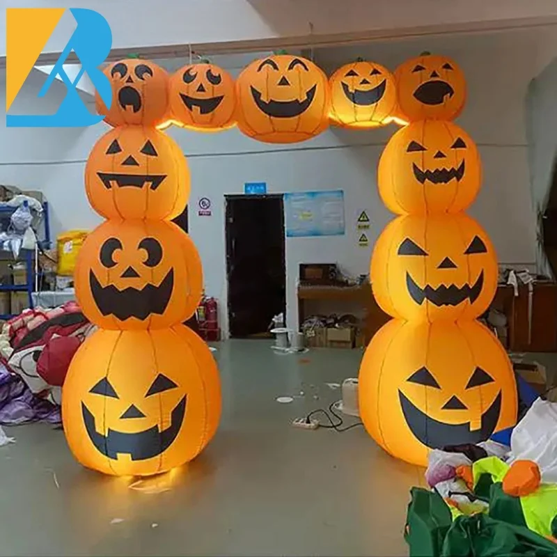 Happy Halloween Inflatables Big Inflatable Pumpkin Archway for Best Blow up Halloween Decorations Toys