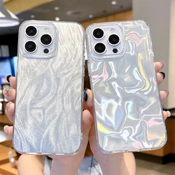 Luxury Laser Silver Gradient Phone Case For Xiaomi Redmi Note 13 12 11 10 Pro Plus 12S 11S Redmi 12 13C Poco X3 X6 M6 Pro Cover