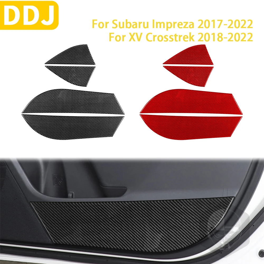 

Аксессуары из углеродного волокна для Subaru Impreza Crosstrek 2017 2018 2019 2020-2022, внутренняя дверь автомобиля, декоративная панель для хранения, наклейка